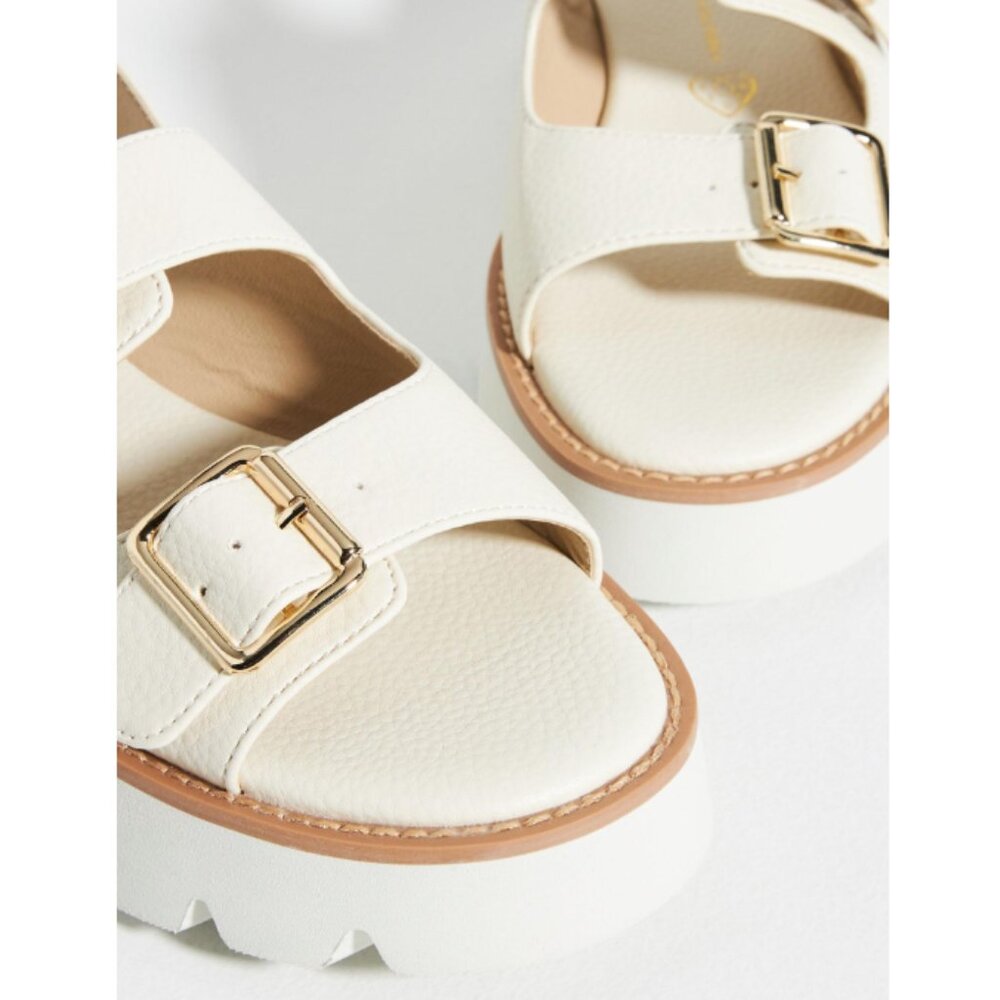 Anthropologie BC Footwear It's Happening Vegan Leather Sandal Women's Size 7.5 - Picture 3 of 14